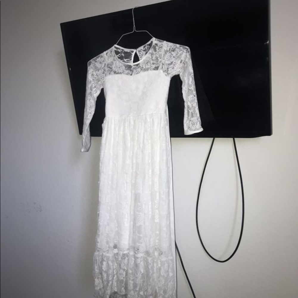 Lace white dress